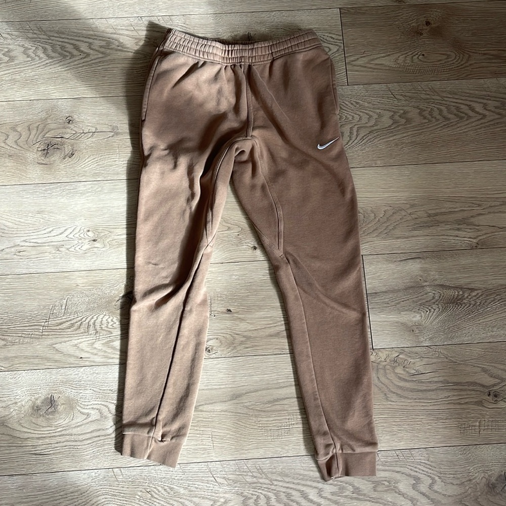 Nike skinny leg tan sweatpants